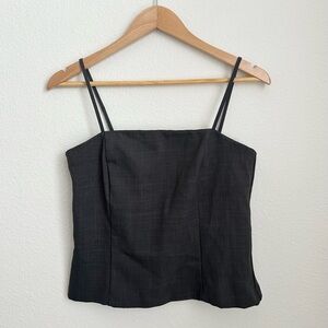 Y2K Square Neck Grey Tank Top